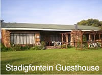 Stadigfontein Guesthouse at the slopes of the Suikerbos Rand Mountains. 